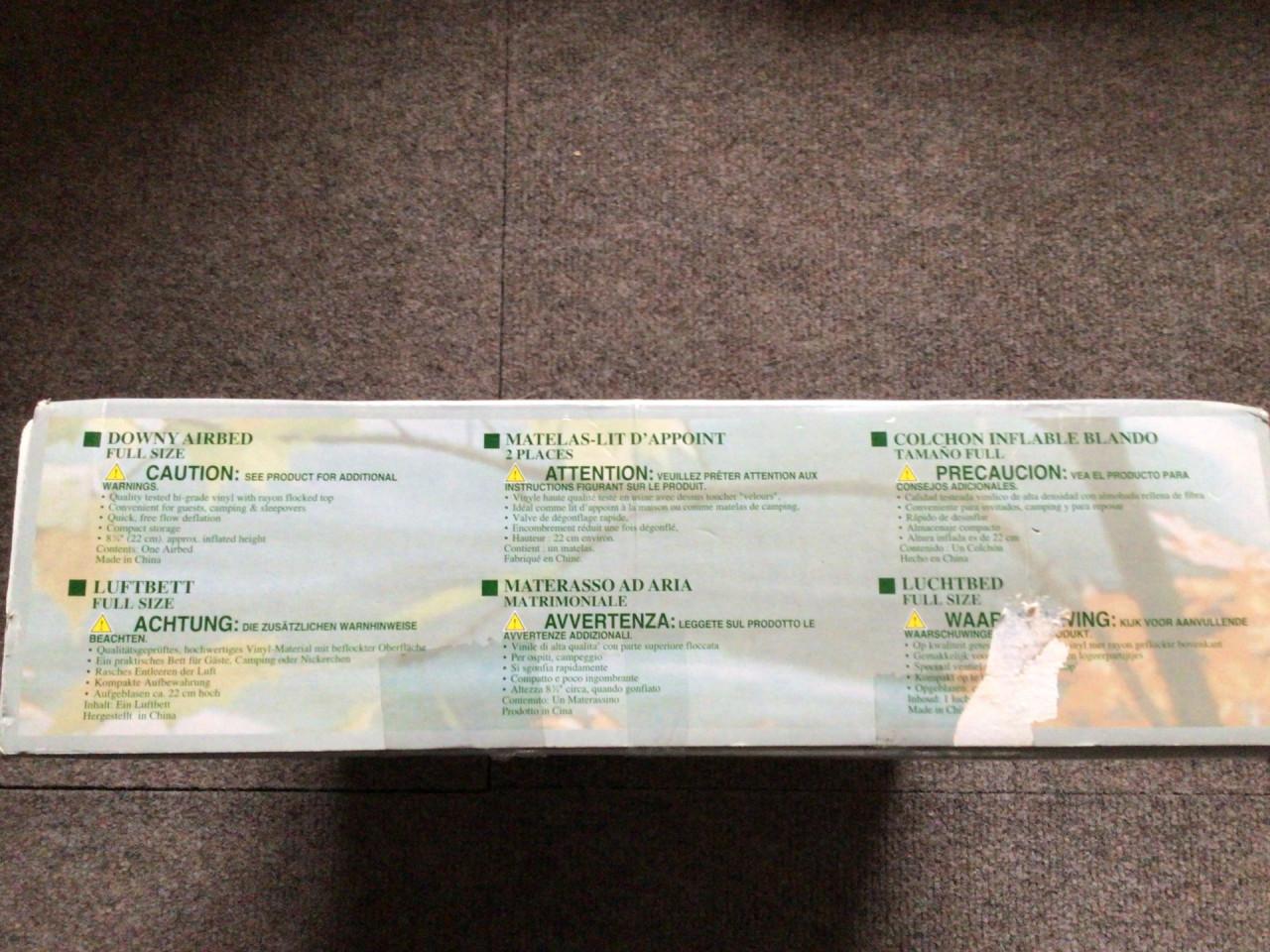 Luchtbed INEX zgan in doos 137*191*22cm