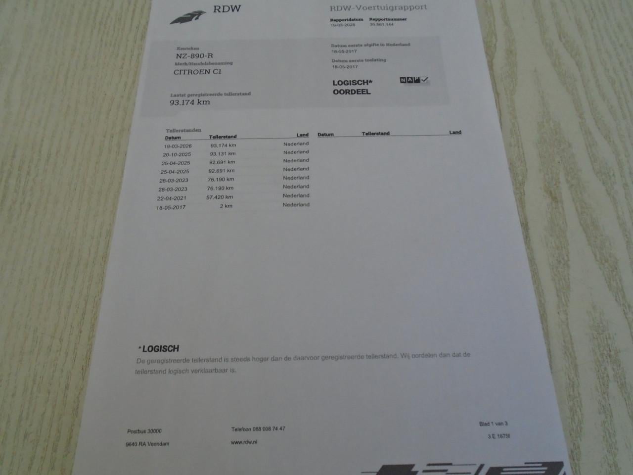 Citroen C1 1.0 AIRCO 2017