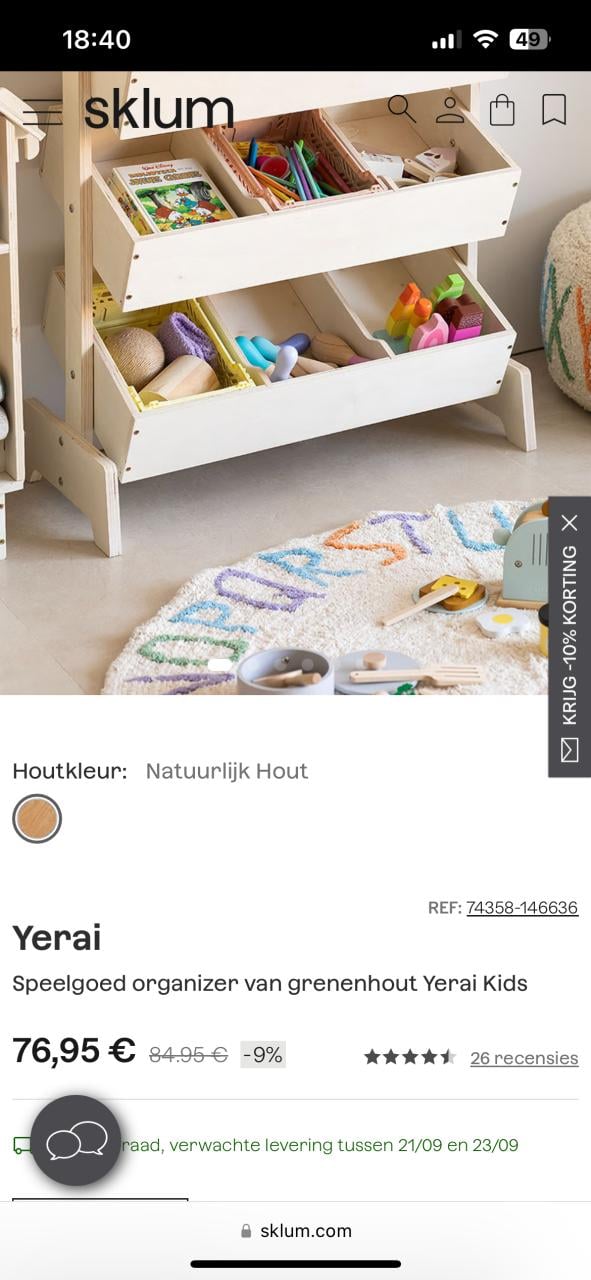 Vakken kast, bijv voor speelgoed