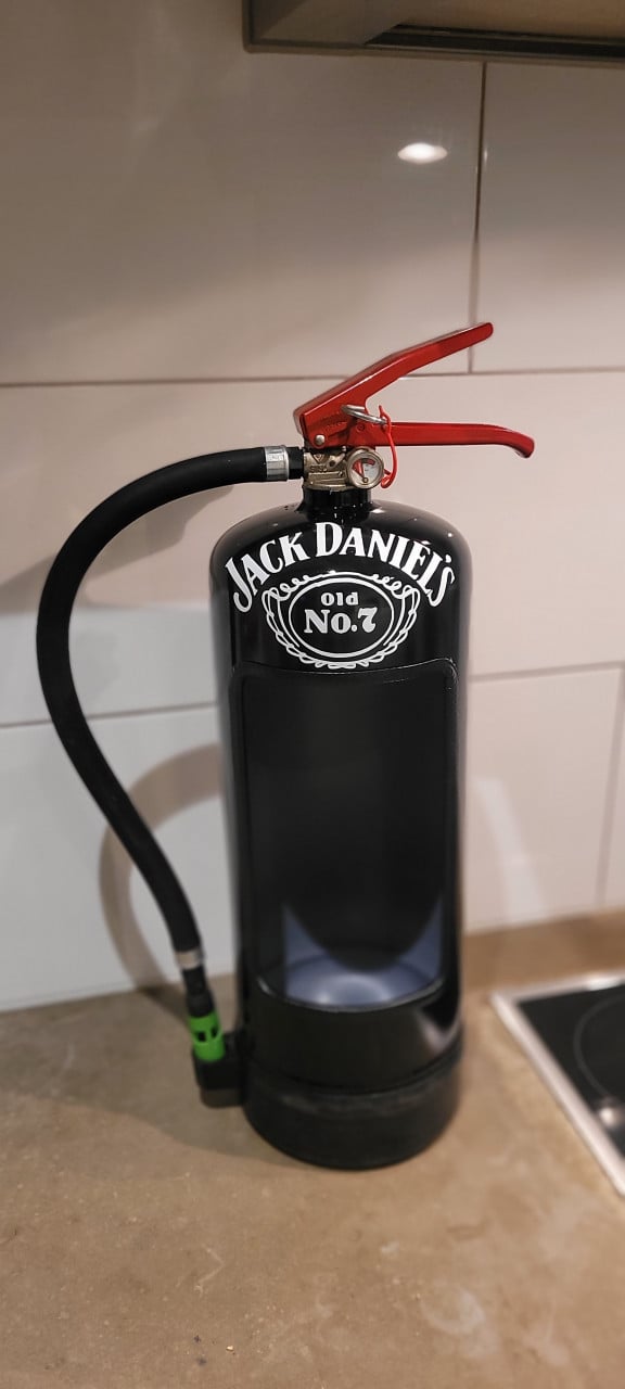 Jack daniels brandblusser mancave