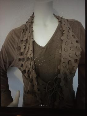 Nieuw twinset anna scott top maat L vestje xl suede look stretch