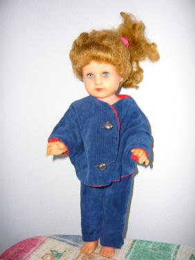Mooie Schildpadpop (Schildkrot pop) uit 1957 Lang 40 cm.