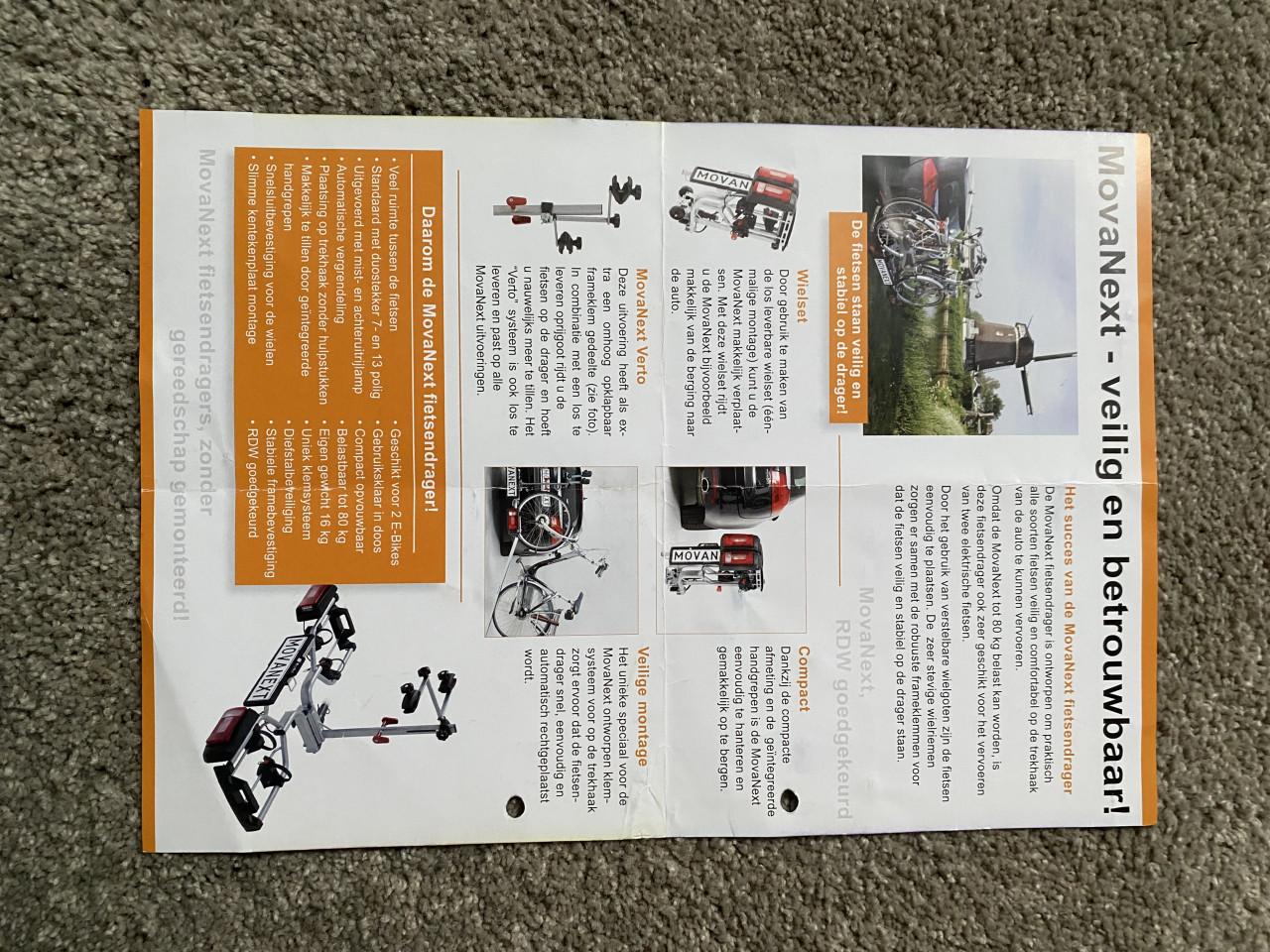 MovaNext fietsendrager voor 2 e-bikes