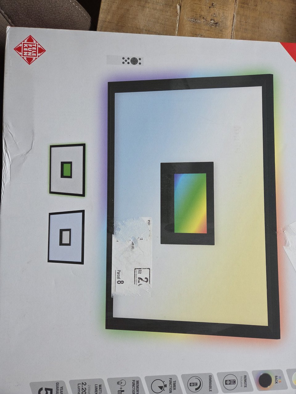 Plafonnière met led panel