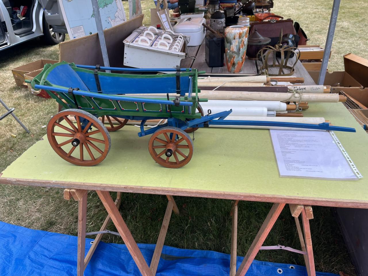 Houten Boerenwagen miniatuurmodel