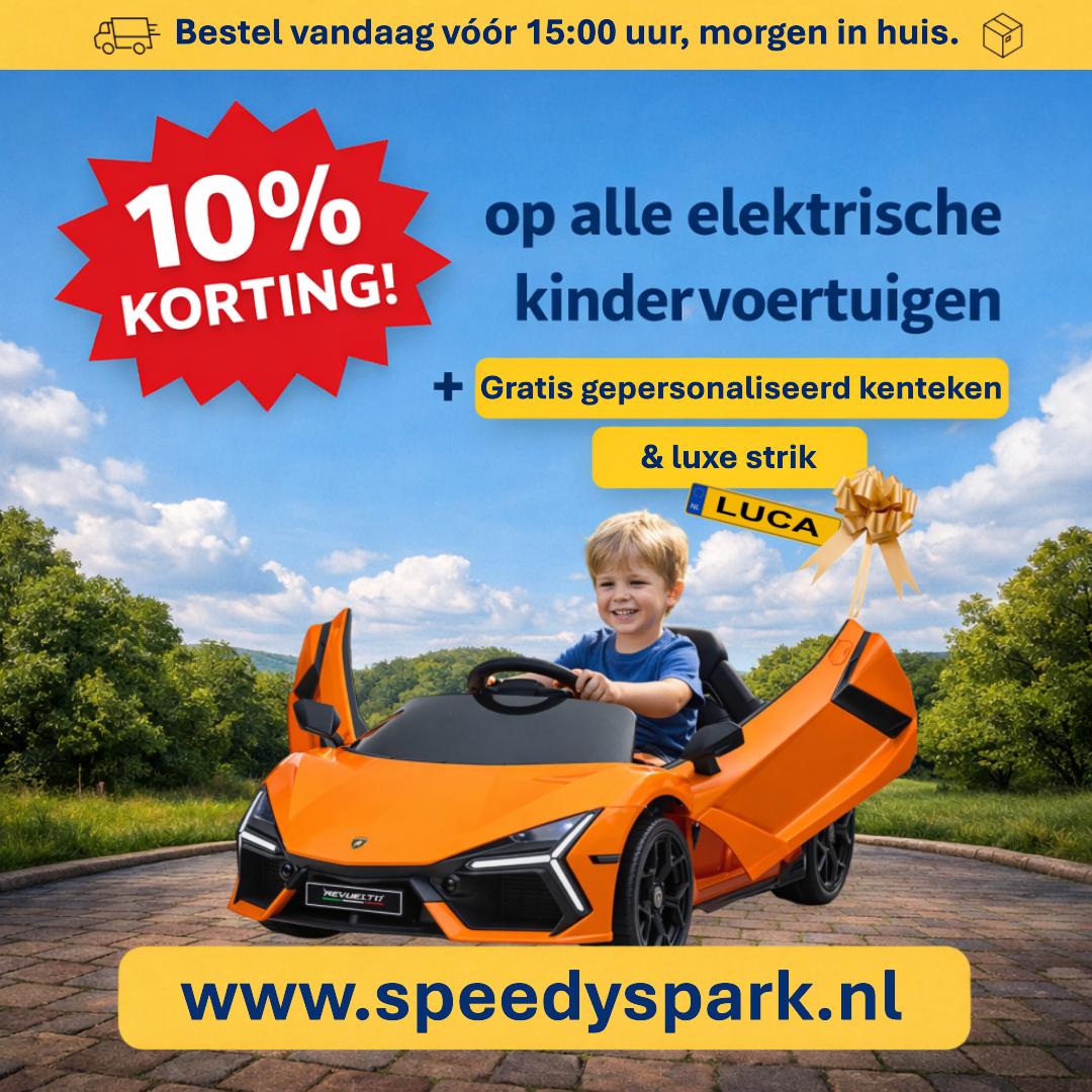 Elektrische Kinderauto 12V – Lamborghini Revuelto | Oranje