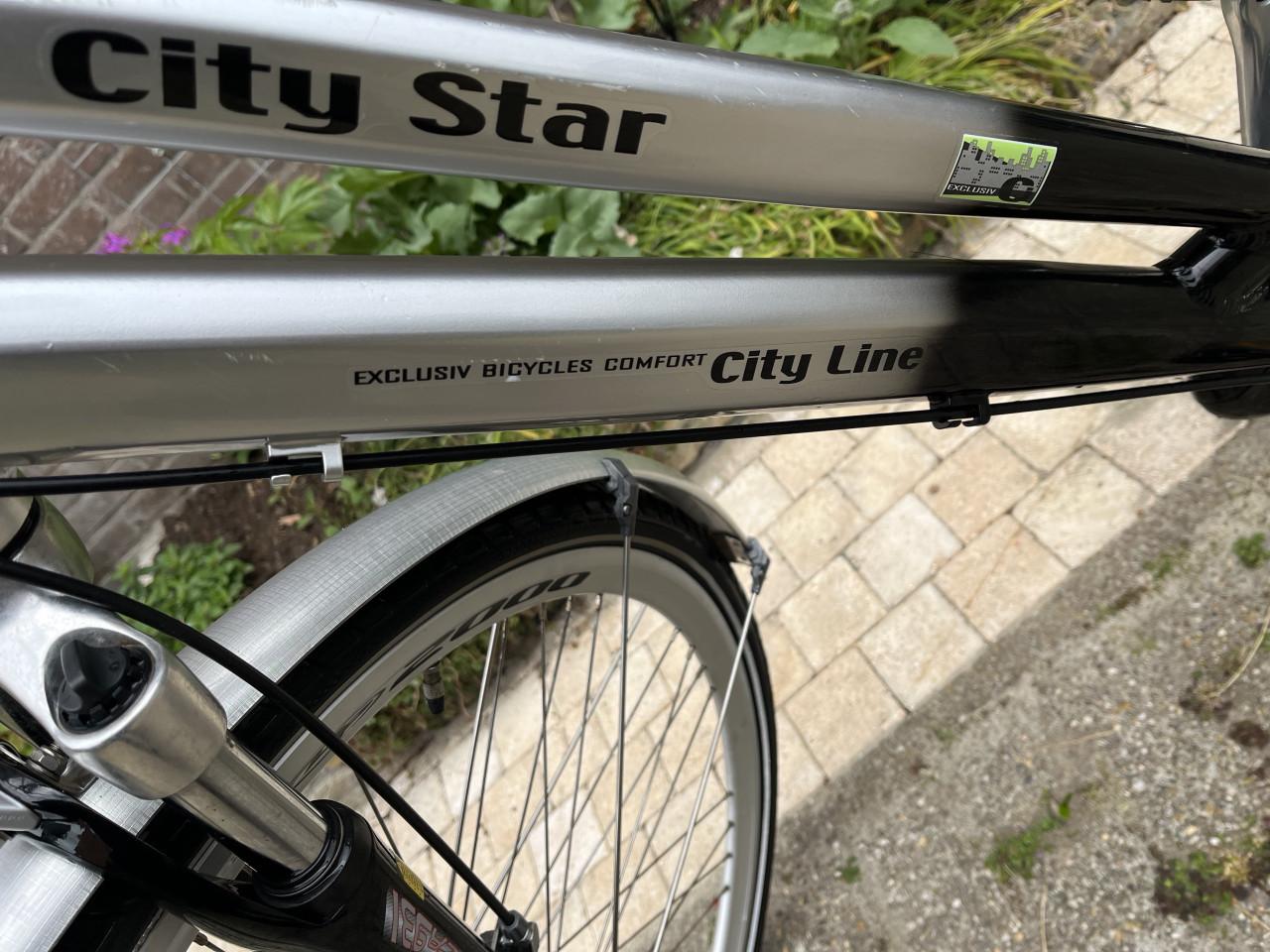 Dames fiets City Star 8 versn trom-rem verlichting Uit de Gazelle familie..