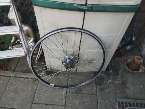 28 inch shimano nexus achterwiel, 3 speed,rollerbrake rem