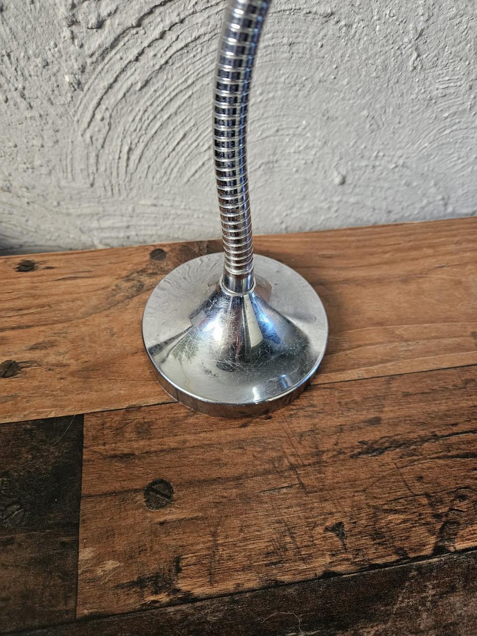 Vintage Chroom Flexibele Tafelklok - Jaren '70 Designklok