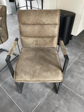 4x eetkamerstoelen olijfgroen