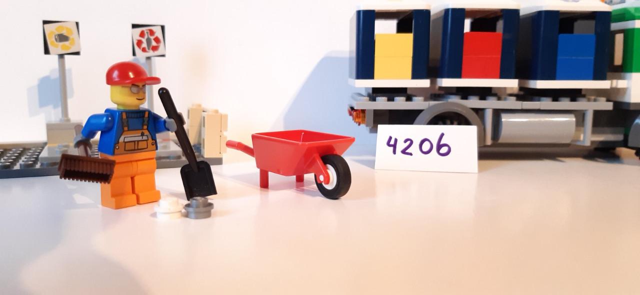 LEGO 4206:  Afvalverwerkingswagen + 3 minifiguren