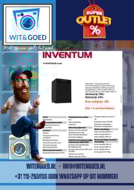 Inventum vaatwasser 5 jaar garantie! Zwart en wit (Outlet/nieuw)