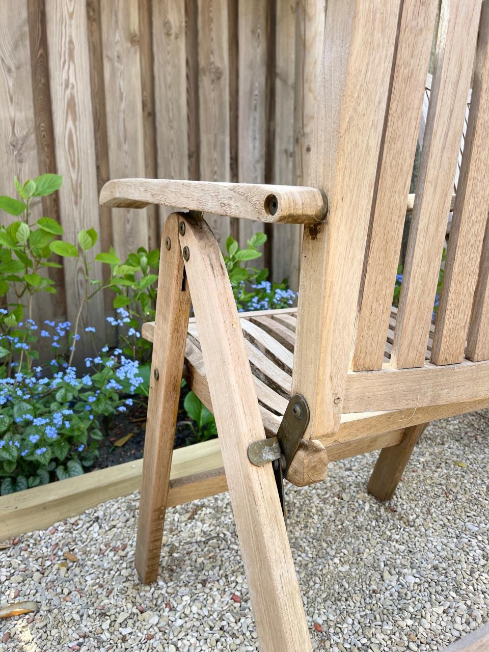 Teakhouten tuinstoelen inklapbaar