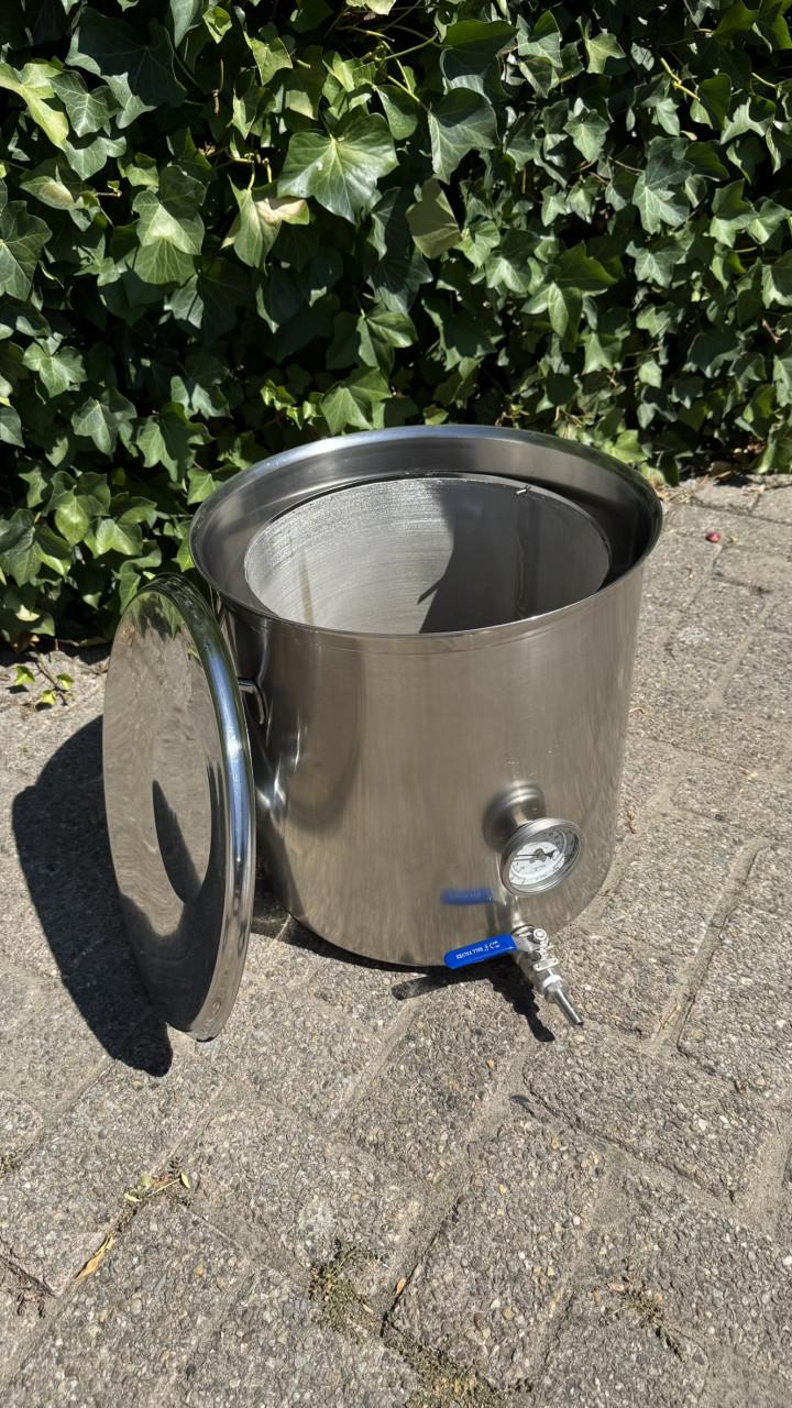 Grote RVS brouwpan 50 liter