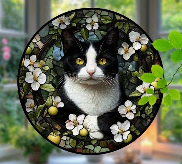 Raamhanger poes - kat ( kleurrijk )