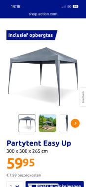 Partytent easy up