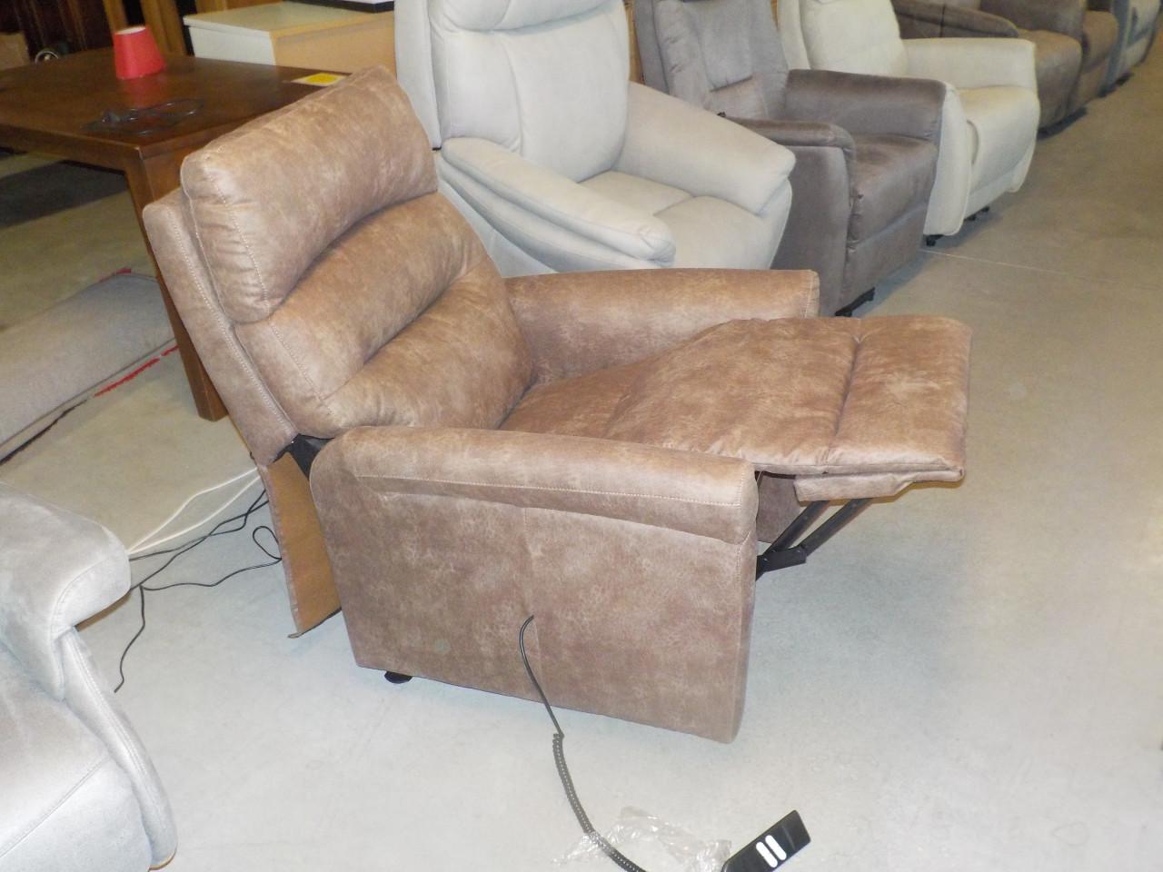 Nieuwe stoffen luxe elektrische sta-op relax fauteuil met 2 motoren