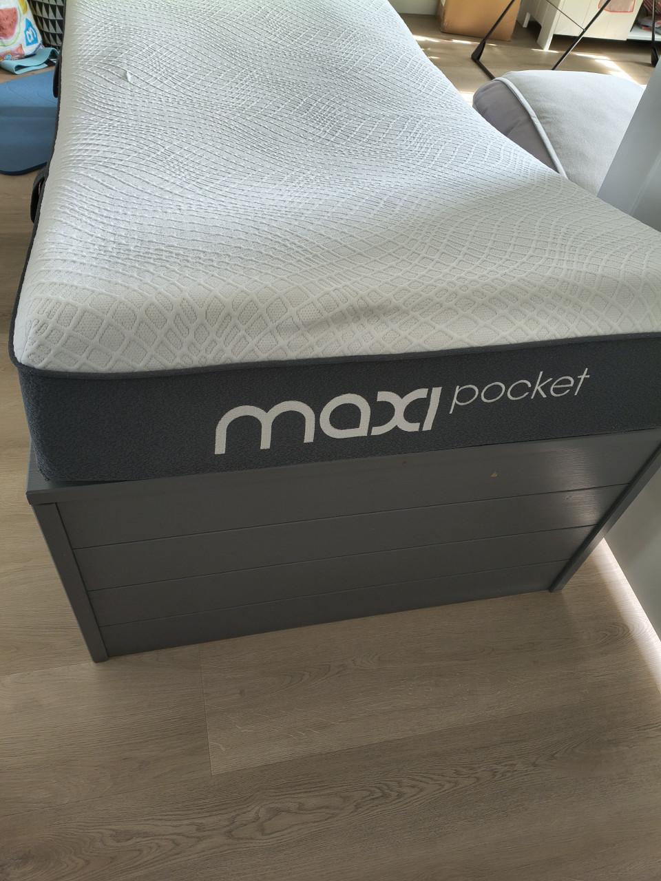 Woood bed staalgrijs 90x200