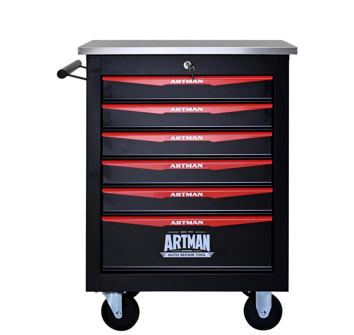 Artman Gereedschapswagen met 6 Lades – Zwart/Rood