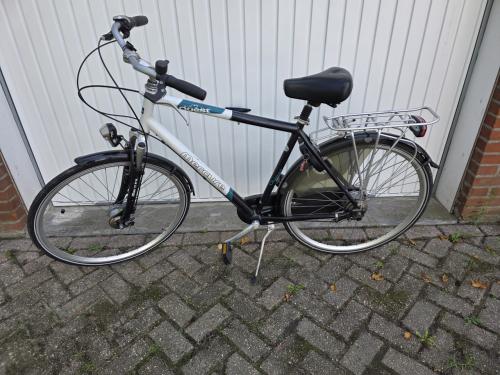 Heren fiets kleur zwart/wit