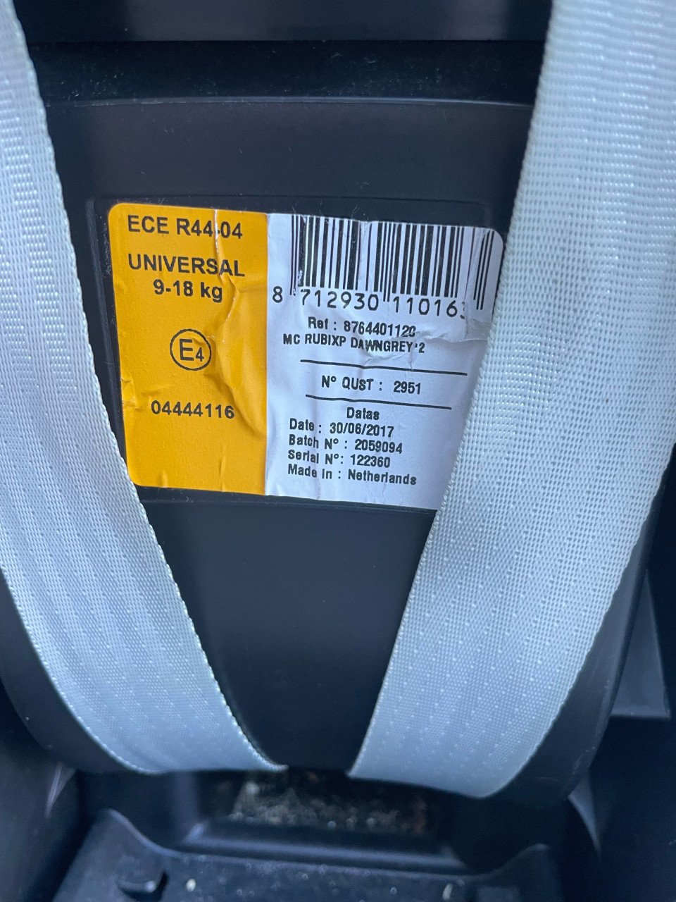 Maxi cosi autostoel