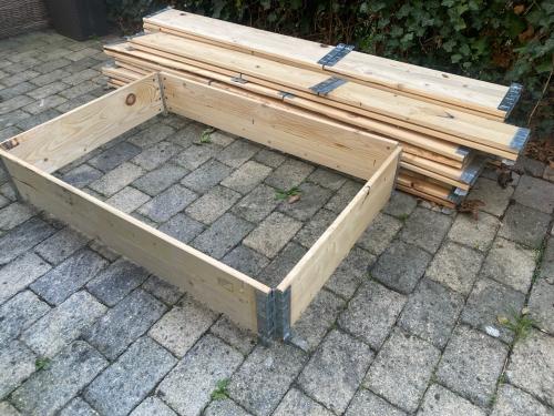 Moestuinbakken/palletranden 120x80x20