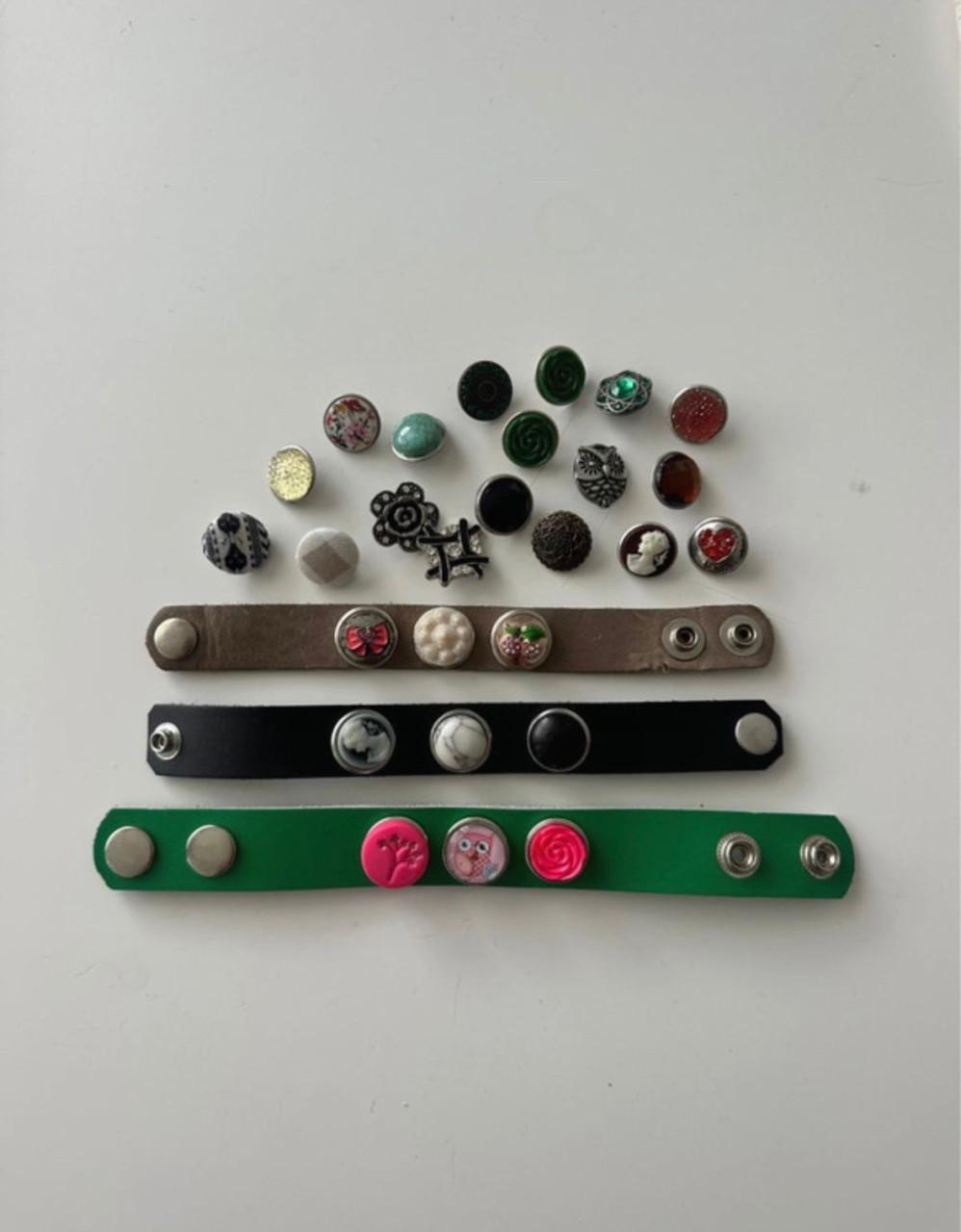 Leren armbanden met chunks