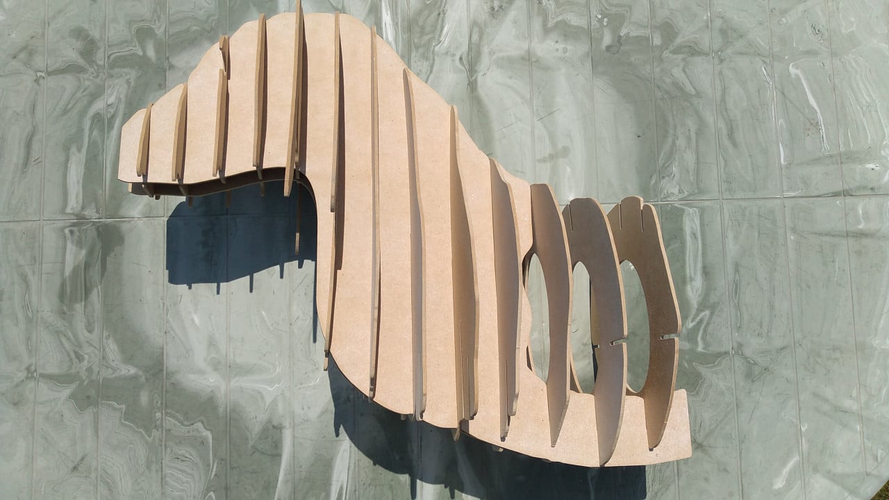 Te koop puzzel van een Teckel.