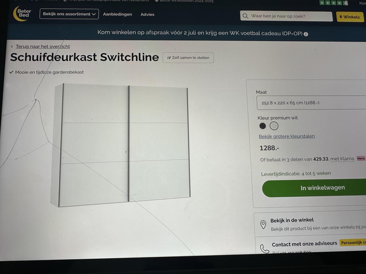Schuifdeurkast Switchline