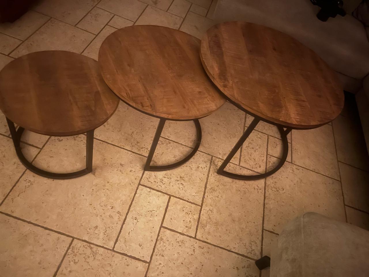Mangohout salontafel set