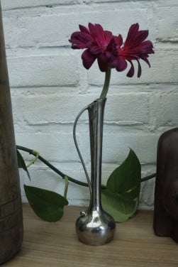 RVS bloemen/rozen vaasje