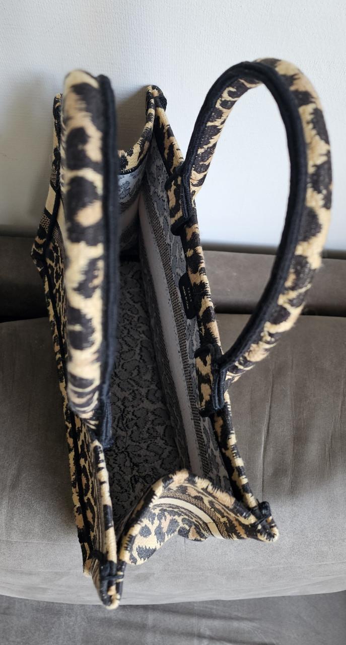 Christian Dior Book Tote – Leopard Print