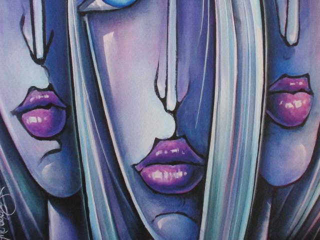 " Un Regalo Parta Ti " Acrylschilderij van Simeon Gonzales