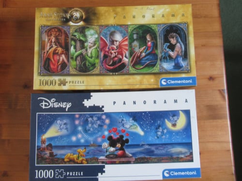2 Leuke puzzels van 1000 stukjes, missen 1 stukje