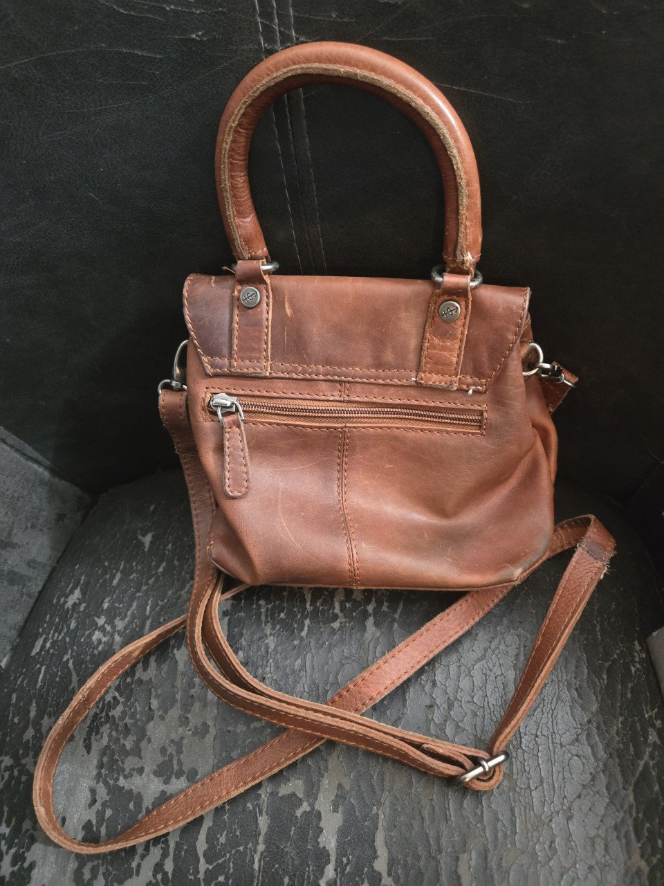 The Chesterfield Brand Leren Schoudertas Cognac Chiara