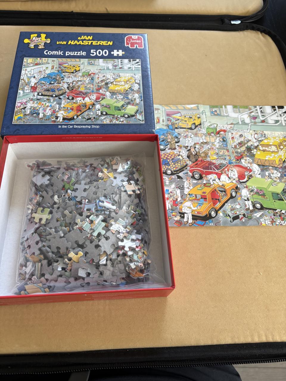 Jan van Haasteren autospuiterij 500 stukjes