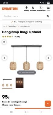 Hanglamp Bragi Naturel