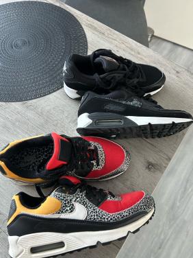 Nike Air Max 90 - Zwart 37.5 & Rood 38 - ZGAN