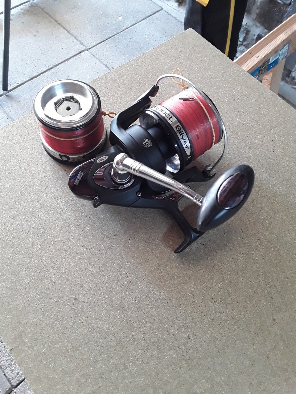 Te koop een mooie vismolen Mitchell silver