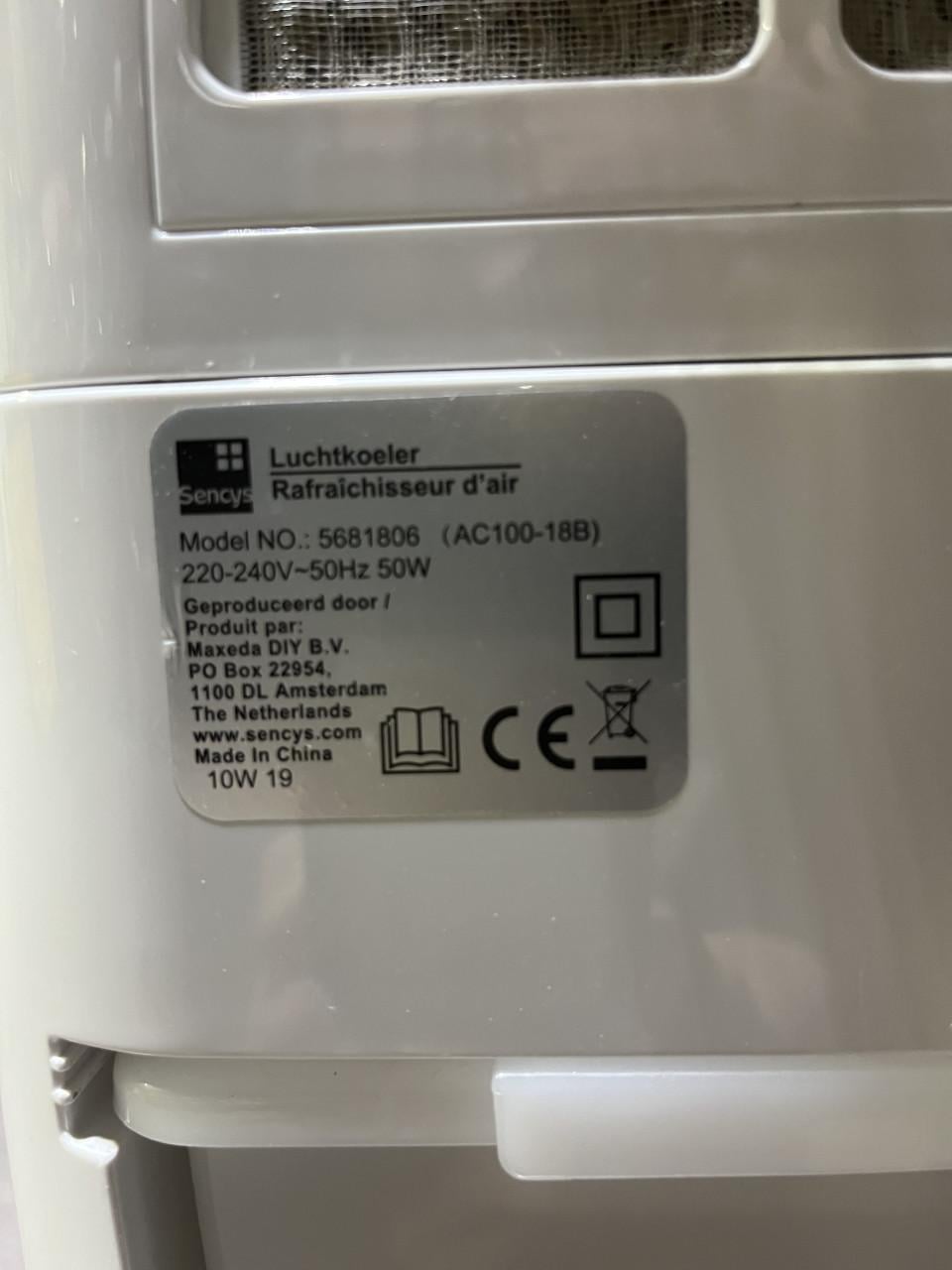 Luchtkoeler Sencys met koelelementen.