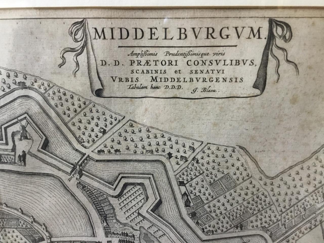 Gravure / prent “MIDDELBURGUM” 1649