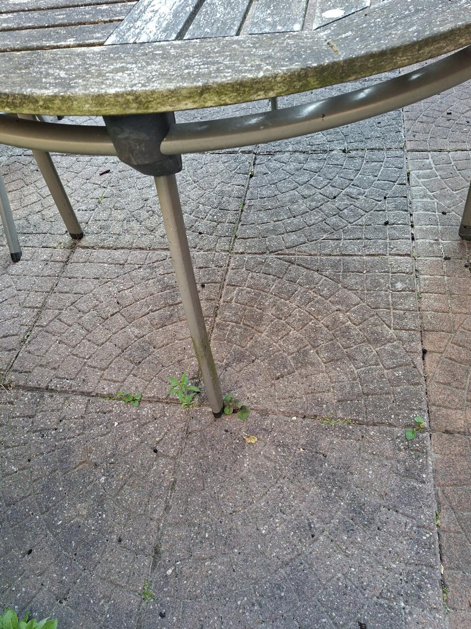 Ooit mooie houten tuintafel