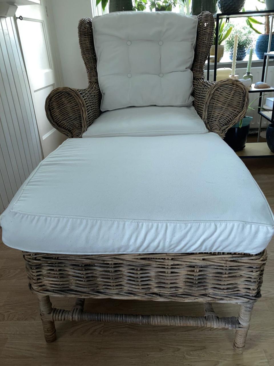 Rietenstoel + hocker