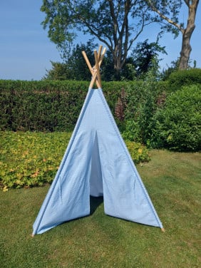 Z.g.a.n. blauw witte tipi tent