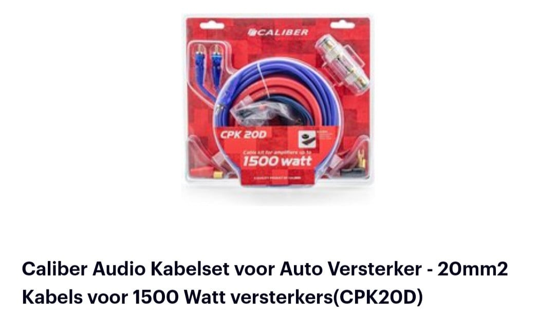 Auto Subwoofer + versterker + kabels + autoradio