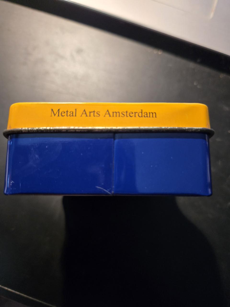 Vintage contourblik in de vorm van een teddybeer  Metal Arts Afm. 10x9x3.5
