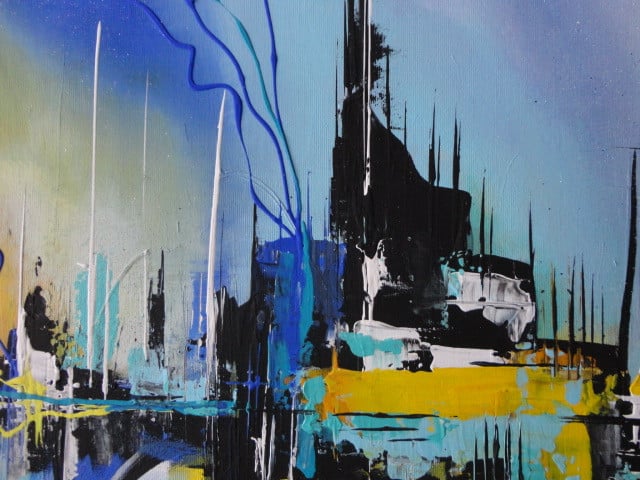 " Abstract World " Acrylschilderij van Larissa Chupakhina