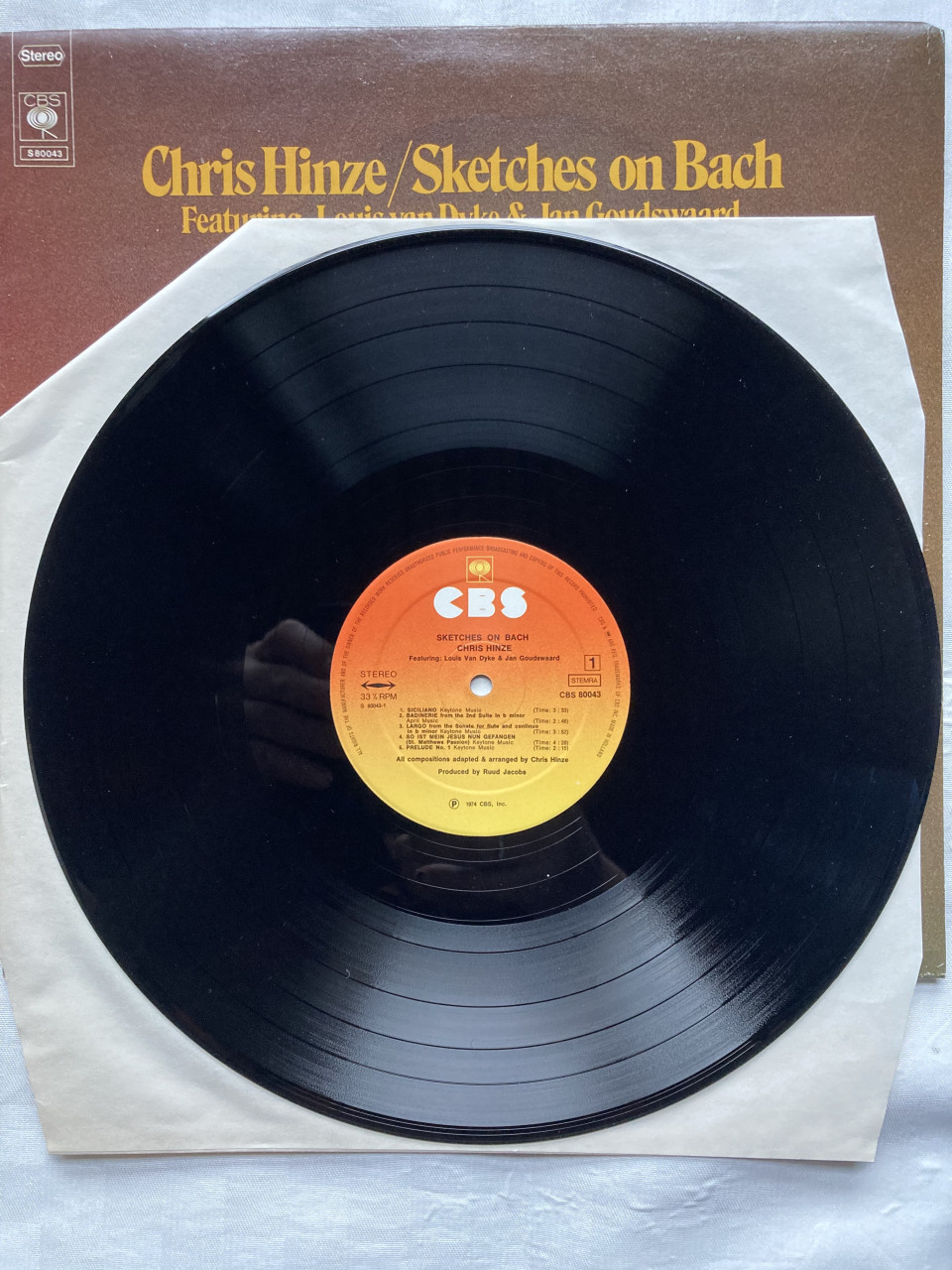 LP Chris Hinze, Louis Van Dijk Sketches on Bach