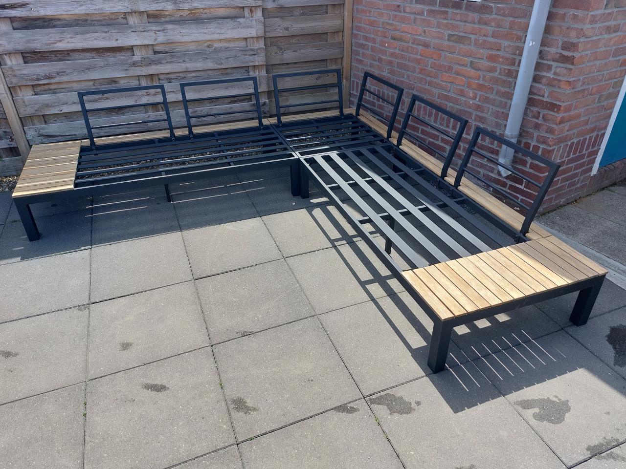 Aluminium Loungeset 246 x 246 cm (Bezorging mogelijk)