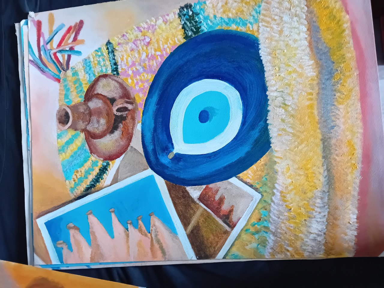 Veel  oude schilder werk op papier